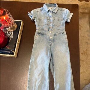 Abercrombie Kids Light Blue Denim Overalls